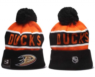 NHL Anaheim Ducks New Era Black Orange Knit Beanie Hat 5001