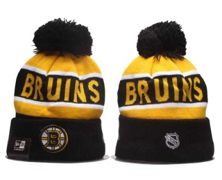 NHL Boston Bruins New Era Black Gold Knit Beanie Hat 5001