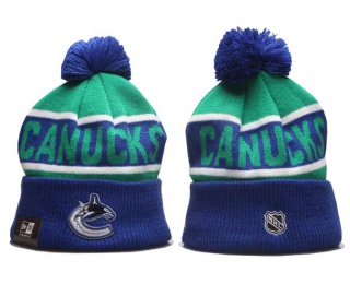NHL Vancouver Canucks New Era Royal Green Knit Beanie Hat 5001