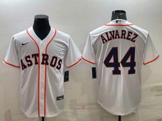 Men's Houston Astros #44 Yordan Alvarez White Stitched MLB Cool Base Nike Jersey