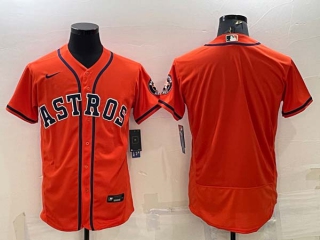 Men's Houston Astros Blank Orange Stitched MLB Flex Base Nike Jersey