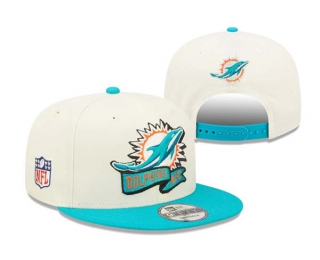 NFL Miami Dolphins New Era Cream Aqua 2022 Sideline 9FIFTY Snapback Hat 6028