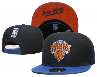 NBA New York Knicks New Era Black Blue 9FIFTY Snapback Hat 6018