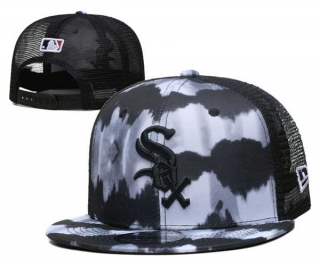 MLB Chicago White Sox New Era Black Hazy Trucker 9FIFTY Snapback Hat 3016