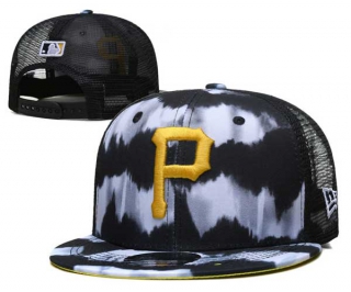MLB Pittsburgh Pirates New Era Black Hazy Trucker 9FIFTY Snapback Hat 3015