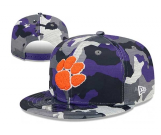 NCAA Clemson Tigers New Era Purple Camo 9FIFTY Snapback Hat 3003