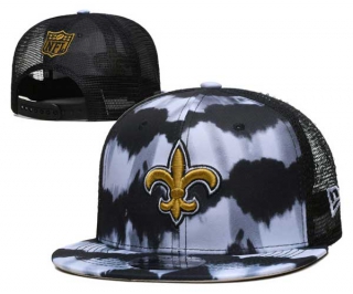 NFL New Orleans Saints New Era Black Hazy Trucker 9FIFTY Snapback Hat 3034
