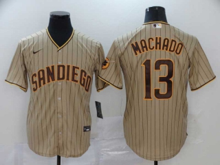 Men's San Diego Padres #13 Manny Machado Brown Stitched MLB Cool Base Nike Jersey