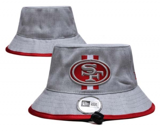 Wholesale NFL San Francisco 49ers New Era Embroidered Bucket Hats 3008