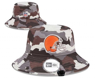Wholesale NFL Cleveland Browns New Era Embroidered Camo Bucket Hats 3003