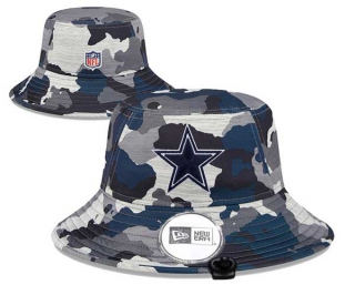 Wholesale NFL Dallas Cowboys New Era Embroidered Camo Bucket Hats 3010