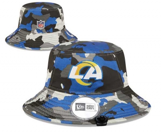 Wholesale NFL Los Angeles Rams New Era Embroidered Camo Bucket Hats 3003