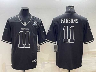 Men's Dallas Cowboys #11 Micah Parsons Black With 1960 Patch Limited Stitched Football Jersey