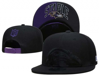 NFL Baltimore Ravens New Era Black On Black 9FIFTY Snapback Hat 6023