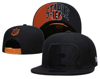 NFL Cincinnati Bengals New Era Black On Black 9FIFTY Snapback Hat 6007