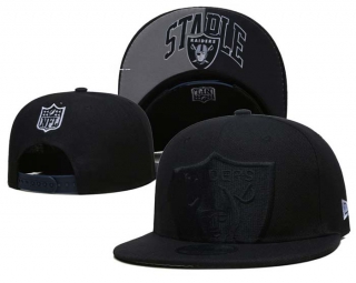 NFL Las Vegas Raiders New Era Black On Black 9FIFTY Snapback Hat 6055
