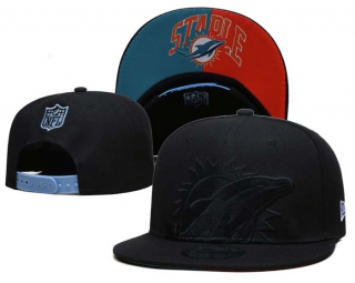 NFL Miami Dolphins New Era Black On Black 9FIFTY Snapback Hat 6032