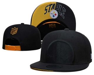 NFL Pittsburgh Steelers New Era Black On Black 9FIFTY Snapback Hat 6036