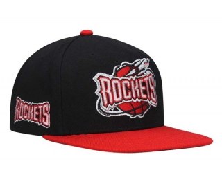 NBA Houston Rockets Black Red Snapback Hat 2002