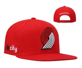 NBA Portland Trail Blazers Mitchell & Ness Red Snapback Hat 2005