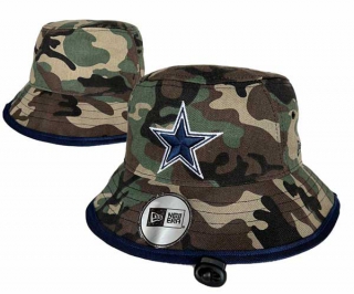 Wholesale NFL Dallas Cowboys New Era Embroidered Camo Bucket Hats 3011