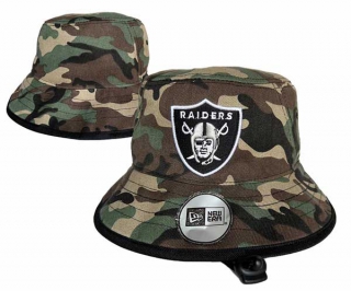 Wholesale NFL Las Vegas Raiders New Era Embroidered Camo Bucket Hats 3013