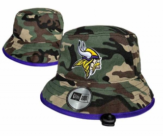 Wholesale NFL Minnesota Vikings New Era Embroidered Camo Bucket Hats 3003