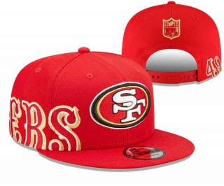 NFL San Francisco 49ers New Era Red Side Split 9FIFTY Snapback Cap 3046