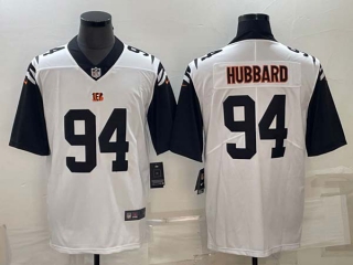 Men's Cincinnati Bengals #94 Sam Hubbard Limited White Black Vapor Stitched Jersey