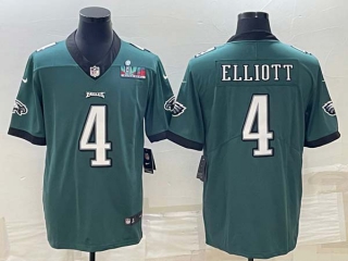 Men's Philadelphia Eagles #4 Jake Elliott Limited Green Super Bowl LVII Patch Vapor Untouchable Stitched Limited Jersey