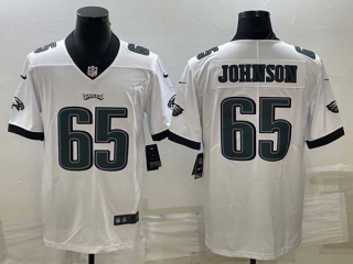 Men's Philadelphia Eagles #65 Lane Johnson White Vapor Untouchable Limited Stitched Jersey