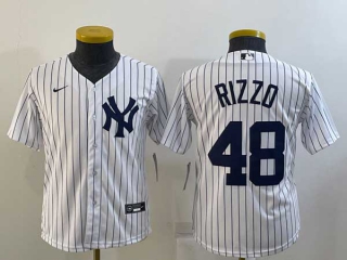 Women's New York Yankees #48 Anthony Rizzo White Stitched MLB Cool Base Nike Jersey