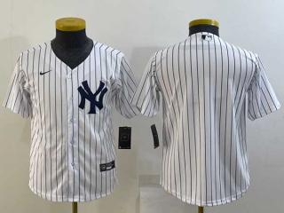 Women's New York Yankees Blank White Stitched MLB Cool Base Nike Jersey