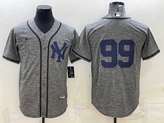 Men's New York Yankees #99 Aaron Judgey No Name Grey Gridiron Cool Base Stitched Jerseys