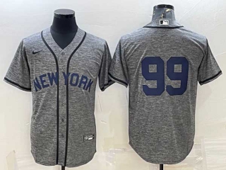 Men's New York Yankees #99 Aaron Judgey No Name Grey Gridiron Cool Base Stitched Nike Jersey
