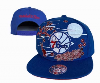 NBA Philadelphia 76ers Mitchell & Ness Chinese New Year Blue Adjustable Cap 3013
