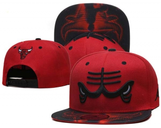 NBA Chicago Bulls Jordan Brand Big Logo Red Snapback Hats 3054