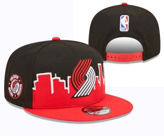 NBA Portland Trail Blazers New Era Red Black 2022 Tip-Off 9FIFTY Snapback Hats 3011