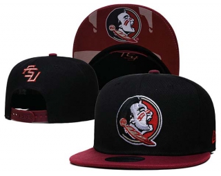 NCAA College Florida State Seminoles New Era Black Red Snapback Hat 6004