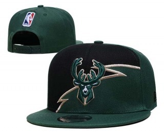 NBA Milwaukee Bucks New Era Green Black 9FIFTY Snapback Hat 6029
