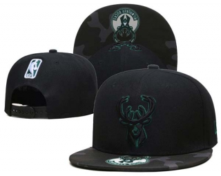 NBA Milwaukee Bucks New Era Lifestyle Black Camo 9FIFTY Snapback Hat 6030