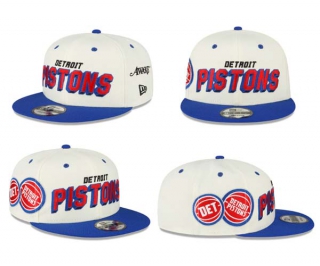 NBA Detroit Pistons New Era Cream Blue Awake NY 9FIFTY Snapback Hat 2012