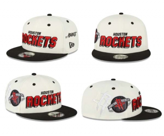 NBA Houston Rockets New Era Cream Black Awake NY 9FIFTY Snapback Hat 2003