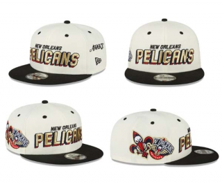 NBA New Orleans Pelicans New Era Cream Black Awake NY 9FIFTY Snapback Hat 2008