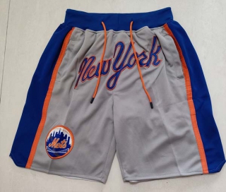 Men's MLB New York Mets Royal Gray Embroidered Shorts