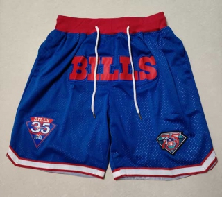 Men's NFL Buffalo Bills 35th Anniversary NFL 75th Anniversary Just Don Royal Red Embroidered Mesh Shorts