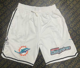 Men's NFL Miami Dolphins White Quick Drying Shorts