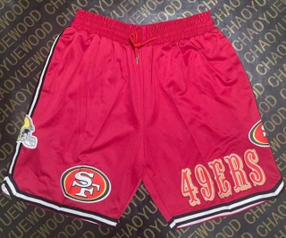 Men's NFL San Francisco 49ers Red Embroidered Quick Drying Shorts