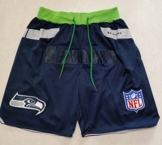 Men's NFL Seattle Seahawks Super Bowl XLVI Embroidered Navy Shorts