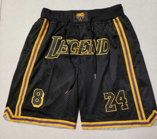 Men's NBA Los Angeles Lakers Kobe Bryant Legend Black Mamba Embroidered Mesh Shorts